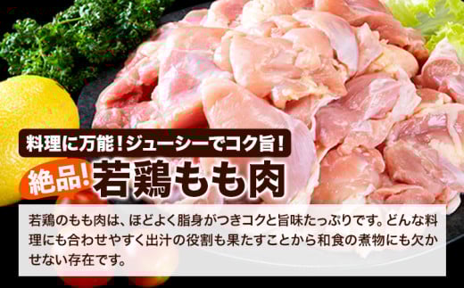 【12ヶ月定期便】鶏肉 小分け 鶏肉 もも モモ カット済 若鶏3.1kg《お申込み月の翌月から出荷開始》