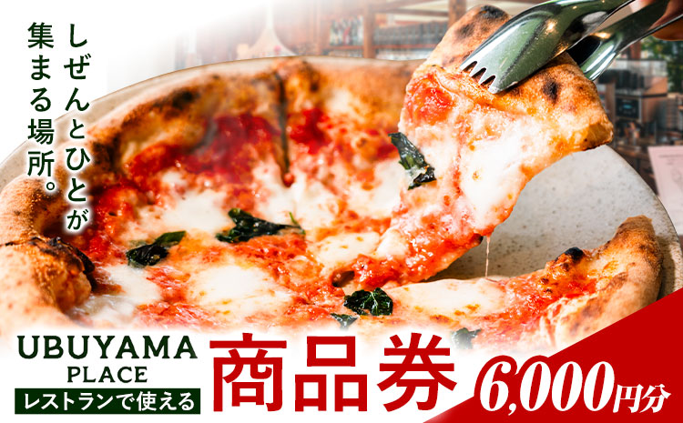 UBUYAMA PLACE レストラン 商品券 6000円 《30日以内に出荷予定(土日祝除く)》熊本県 産山村 チケット イタリアン ピザ 観光 プレゼント 贈り物 ギフト 金券 送料無料 産山 プレイス ランチ