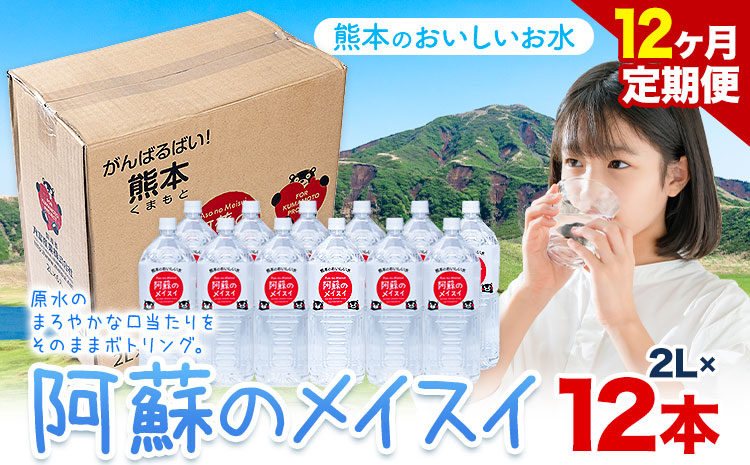 水 熊本 の おいしい お水阿蘇のメイスイ 阿蘇山 天然水 2L × 12本 2ケース 12ヶ月定期便 丸富産業《お申し込みの翌月から出荷開始》熊本県 産山村 水 天然水 みず 熊本 飲料 熊本県 ミネラルウォーター