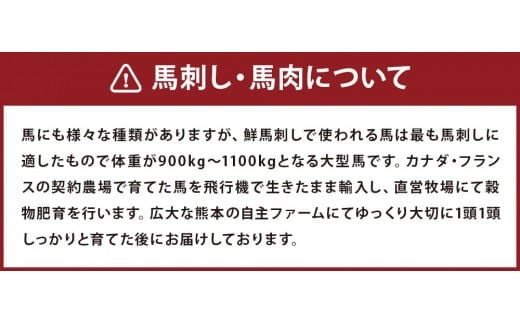 鮮馬刺し 赤身ユッケ 約50g×10個セット 約500g