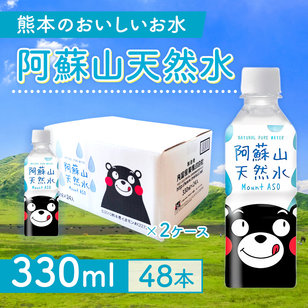 【12カ月定期便】熊本のおいしいお水 阿蘇山天然水 330ml 2ケース×12回(計576本) CA022