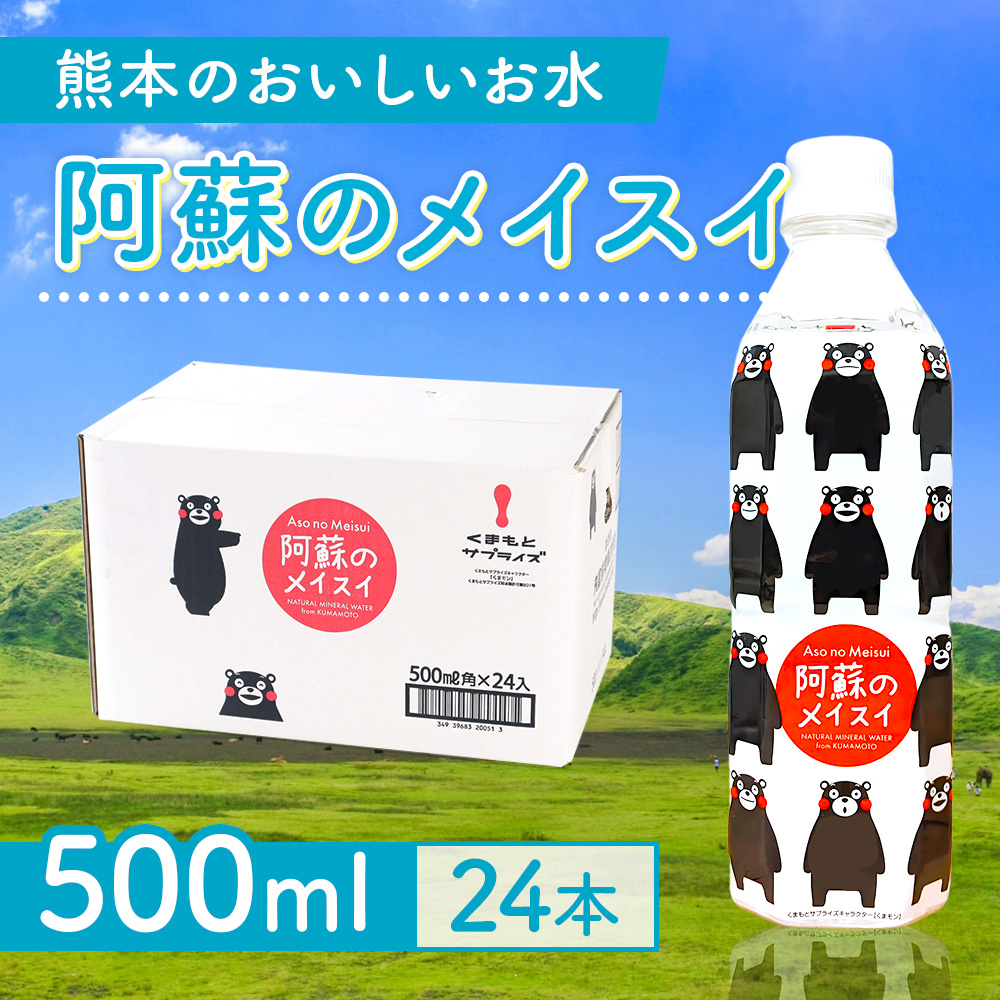 【12ヵ月定期便】阿蘇のメイスイ(くまモンボトル) 500ml 1ケース×12回(計288本入) CA047