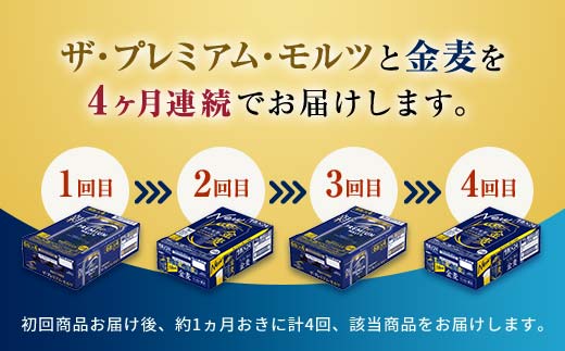 FK7-0119_【プレモル・金麦交互4回お届け便】 《サントリー ザ・プレミアム・モルツ350ml×1ケース（24本入）》《サントリー金麦350ml×1ケース（24本入）》熊本県 嘉島町 ビール