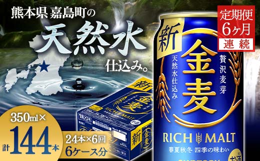 FKK19-775_【6ヶ月連続】サントリー 金麦 350ml×1ケース(24本)　熊本県 嘉島町 ビール