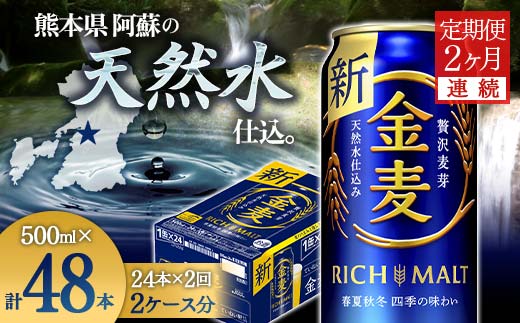 FKK19-787_【2ヶ月連続】サントリー 金麦 500ml×1ケース(24本） 熊本県 嘉島町 ビール