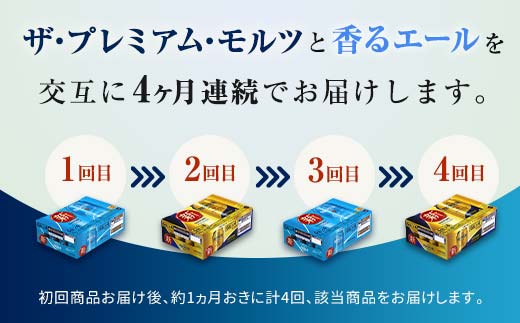 FKK19-847_【プレモル2種交互4回定期便】ザ・プレミアム・モルツ/香るエール 各350ml×24本