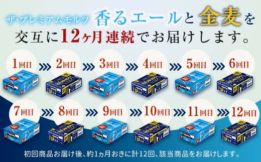 FKK19-857_【香るエール・金麦交互12回定期便】ザ・プレミアム・モルツ香るエール/金麦 各350ml×24本 熊本県 嘉島町 ビール