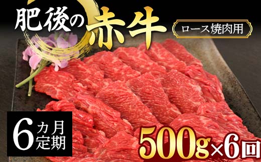 FKK19-887_【6カ月定期】肥後の赤牛ロース 焼肉用500g
