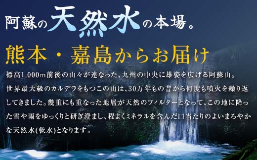 FK7-0201_【3回定期便】 サントリー 阿蘇の天然水 【550mlペット×24本】 サントリー九州熊本工場製造 ミネラルウォーター ナチュラル 水分補給 備蓄 軟水 ペットボトル 嘉島町