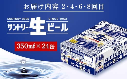 FKK19-952 【プレミアムモルツ・サントリー生ビール交互8回定期便】各350ml ×24本 ギフト 贈り物 酒 アルコール