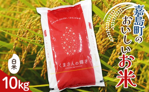 FK7-0270_【嘉島町産】くまさんの輝き 10kg 米 お米 コメ ごはん ご飯 食品 九州 熊本県 熊本 嘉島