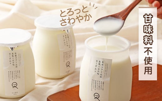 石坂ファーム の 生乳 100％ ヨーグルト 450g×2個 合計900g 甘味料不使用 デザート 乳製品