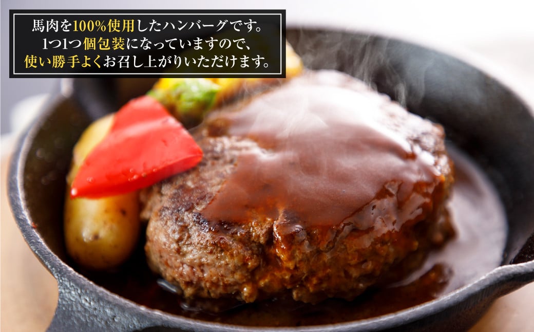 C39Z6【定期便6回】 馬肉ハンバーグ 約150g×10個 合計約9kg 馬肉100% ハンバーグ 熊本 冷凍 馬肉 馬 肉 惣菜 おかず