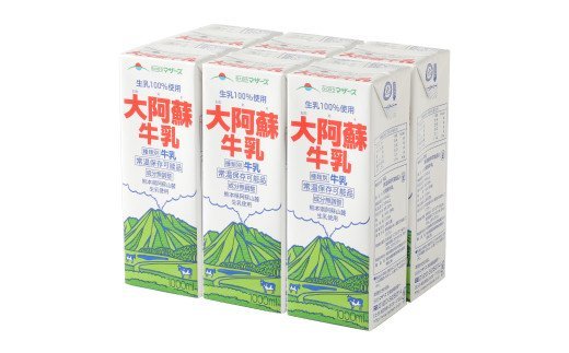 【6ヶ月定期便】 大阿蘇牛乳 1L×6本×6ヶ月 合計36L 紙パック