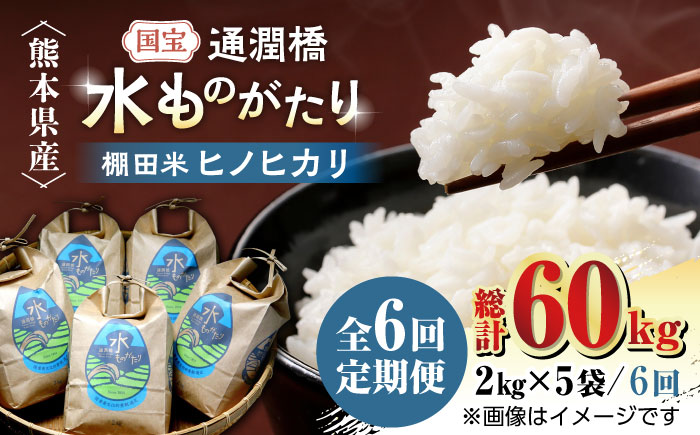 全6回定期便】令和5年産 新米 通潤橋 水ものがたり 棚田米 10kg (2kg×5