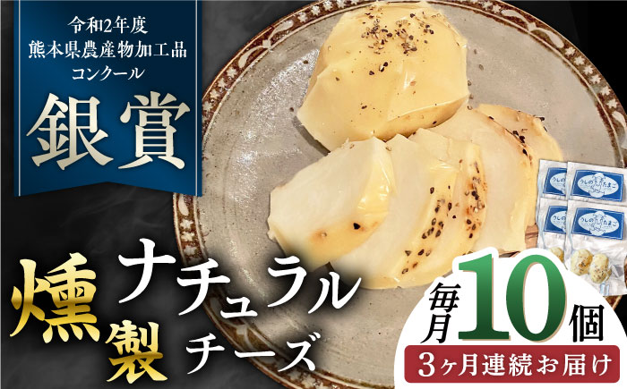 【全3回定期便】燻製 ナチュラルチーズ 100g (2個入り)×10袋 【山の未来舎】 [YBV028]