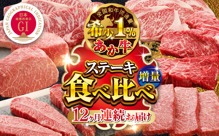 【全12回定期便】増量 GI認証 くまもとあか牛 12種 食べ比べ 【有限会社 三協畜産】 [YCG102]