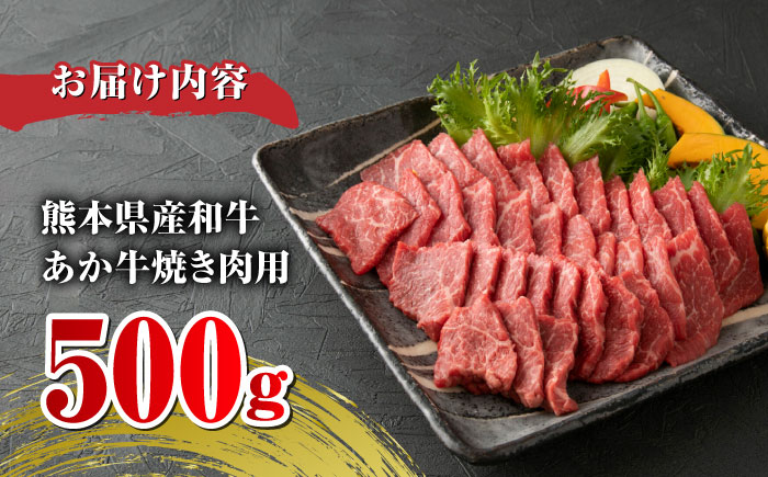 肥後の赤牛 焼肉 500g やきにく 焼き肉 赤身 贅沢 熊本 赤牛 褐牛 あかうし 褐毛和種 肥後 冷凍 国産 牛肉【やまのや】[YDF005]