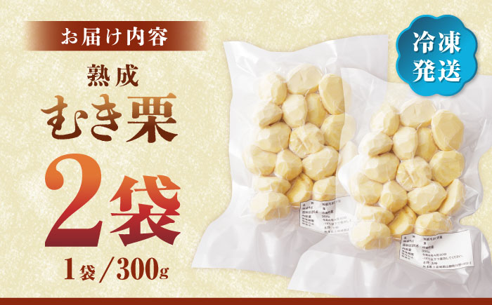 【数量限定】熟成 むき栗 計600g ( 300g×2袋 ) 小分け 冷凍 和栗 くり 産地直送 熊本直送 国産 熊本 山都町【アグリ冬野】[YCD002] 