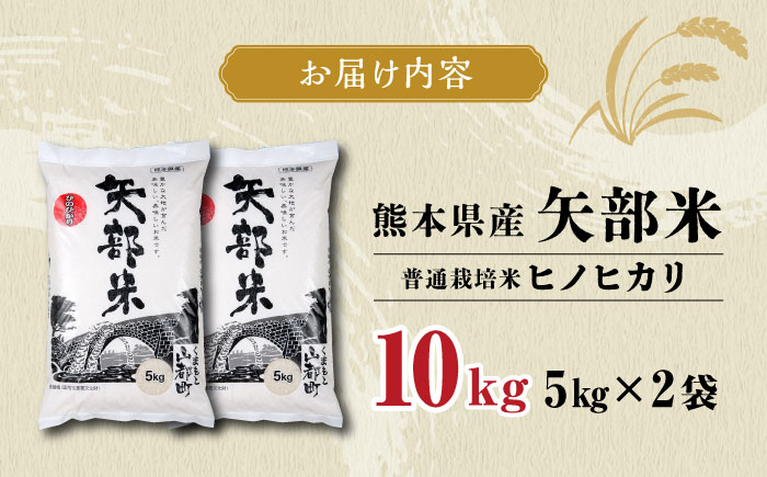 令和5年産  矢部米 普通栽培米 10kg (5kg×2袋) お米 熊本産【一般社団法人 山都町観光協会】[YAB032] 