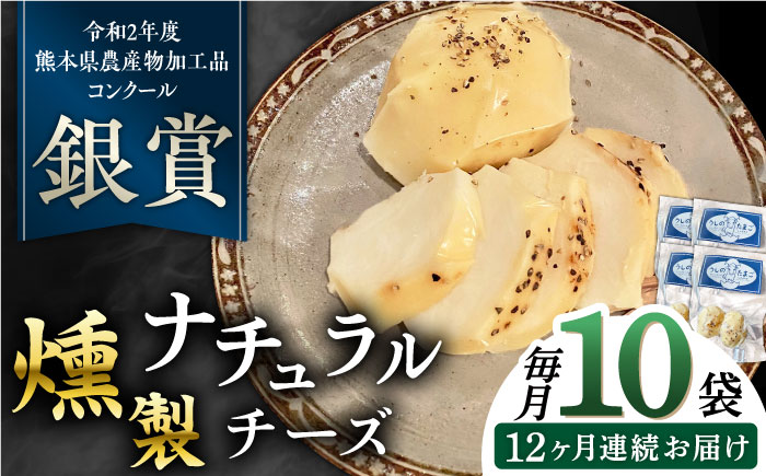 【全12回定期便】燻製 ナチュラルチーズ 100g (2個入り)×10袋 【山の未来舎】 [YBV030]