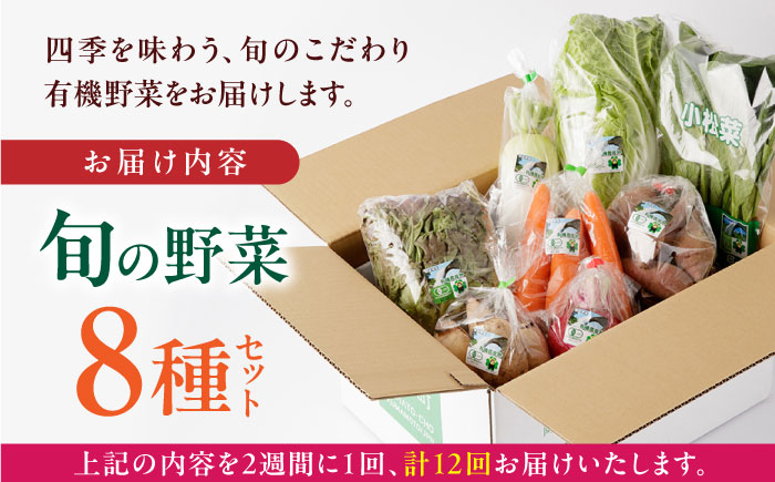 【全12回隔週定期便】有機野菜 8種セット 詰め合わせ 熊本県産 山都町産 産地直送 オーガニック【株式会社 肥後やまと】[YAF012]