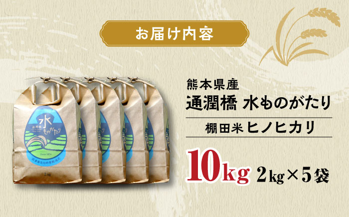 令和5年産  通潤橋 水ものがたり 棚田米 10kg (2kg×5袋) お米 白糸台地 熊本産 特別栽培米【一般社団法人 山都町観光協会】[YAB029]