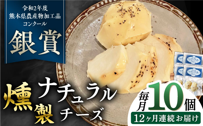 【全12回定期便】燻製 ナチュラルチーズ 100g (2個入り)×10袋 【山の未来舎】 [YBV030]