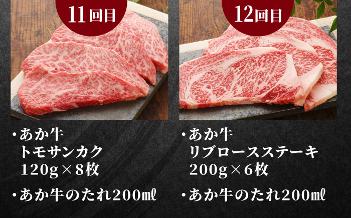 【全12回定期便】増量 GI認証 くまもとあか牛 12種 食べ比べ 【有限会社 三協畜産】 [YCG102]