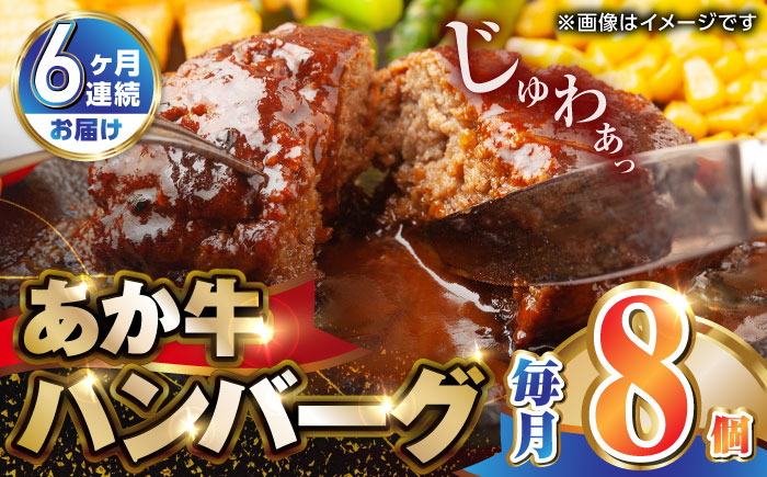 【全6回定期便】肥後の赤牛ハンバーグ150g×8個【やまのや】 [YDF062]