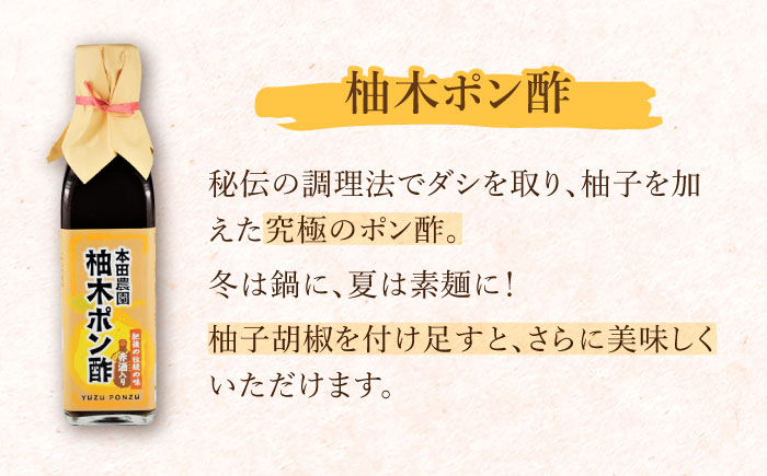 【全3回定期便】柚木ポン酢 200ml 2本 柚子 熊本 山都町【本田農園】[YDL020]