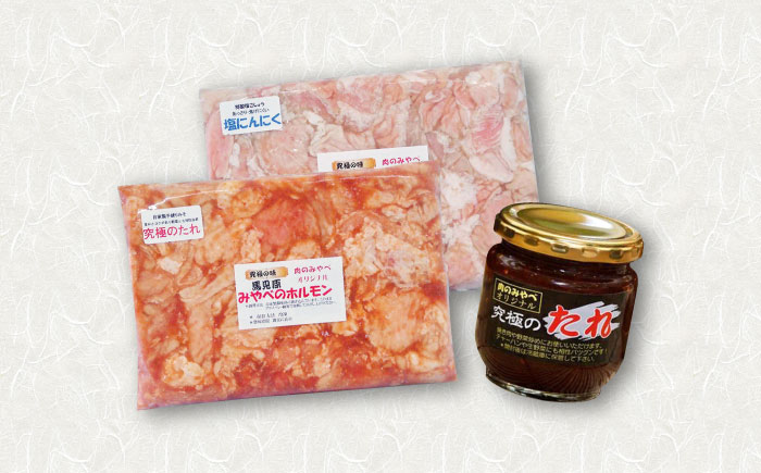 みやべのホルモン 2種 計700g (350g×2P) 専用たれ付き【肉のみやべ】[YAC007] 