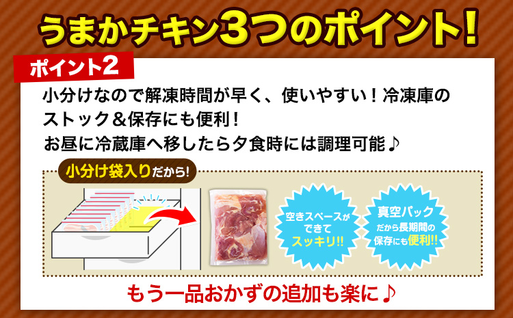 【12ヶ月定期便】うまかチキン 全パックむね肉セット(計1種類) 合計3.72kg 合計 約44.64kgお届け《お申込み月の翌月より出荷開始》冷凍 小分け 胸肉 ムネ肉 冷凍 真空 小分け