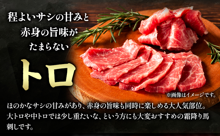 馬肉 ふじ 馬刺し 赤身 霜降り 約 210g 道の駅竜北《60日以内に出荷予定(土日祝除く)》 熊本県 氷川町 肉 馬肉 トロ 上赤身 ユッケ ふじ馬刺し