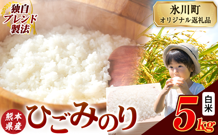 ひごみのり 白米 熊本県産 ブレンド米 5kg 熊本県産 ふるさと納税  精米 米 こめ ふるさとのうぜい コメ お米 おこめ《7-14日以内に出荷予定(土日祝除く)》