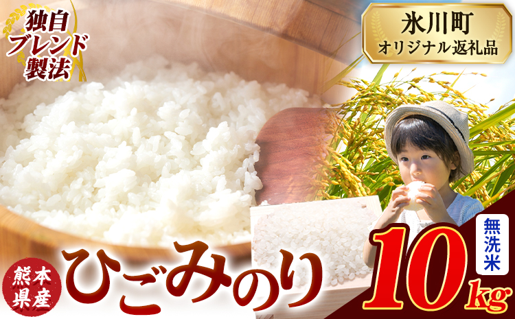 ひごみのり 無洗米 熊本県産 ブレンド米 10kg 熊本県産 ふるさと納税  精米 米 こめ ふるさとのうぜい コメ お米 おこめ《7-14日以内に出荷予定(土日祝除く)》
