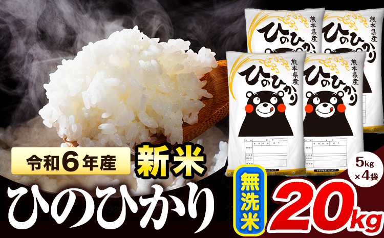 令和6年産 新米 早期先行予約受付中 ひのひかり 無洗米 20kg 《11月‐12月より出荷予定》 熊本県産 無洗米 精米 氷川町 ひの 送料無料 ヒノヒカリ コメ 便利 ブランド米 お米 おこめ 熊本 SDGs