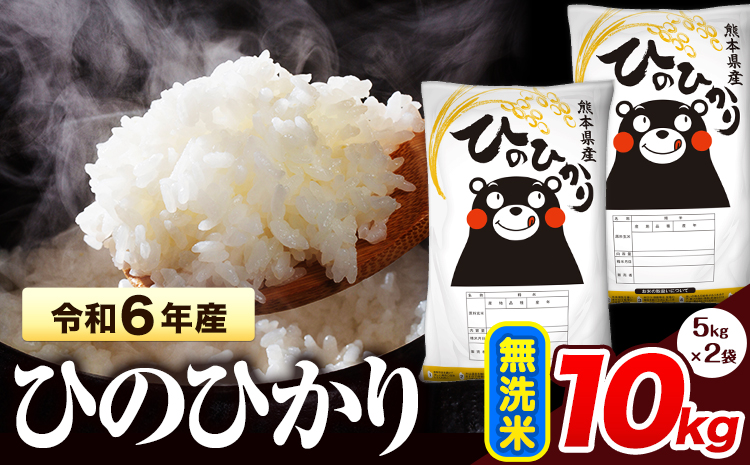 令和6年産  ひのひかり 無洗米 10kg 《7-14営業日以内に出荷予定(土日祝除く)》 熊本県産 無洗米 精米 氷川町 ひの 送料無料 ヒノヒカリ コメ 便利 ブランド米 お米 おこめ 熊本 SDGs