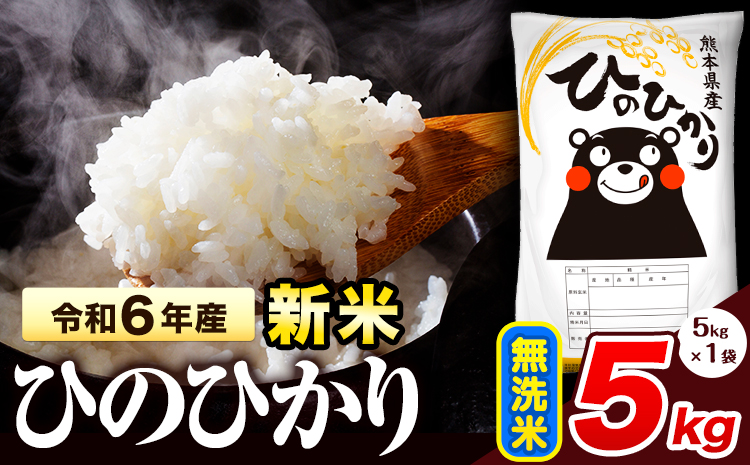 令和6年産 新米 早期先行予約受付中 ひのひかり 無洗米 5kg 《11月‐12月より出荷予定》 熊本県産 無洗米 精米 氷川町 ひの 送料無料 ヒノヒカリ コメ 便利 ブランド米 お米 おこめ 熊本 SDGs