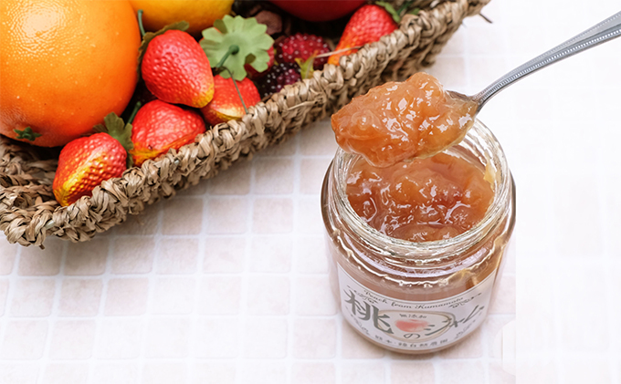 桃のジャム 3本セット ピーチ 加工食品 超減農薬 無肥料栽培 洗双糖 レモン 砂糖控えめ チーズ ヨーグルト かける つける 