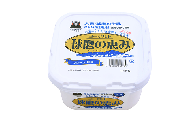 定期便3回 球磨の恵ヨーグルト 1kg×2パック【配送不可：沖縄、離島】 乳製品 発酵食品 朝食 間食 新鮮 生乳 とろ～り もっちり 酸味がない 加糖 2個セット 3回お届け 大容量 