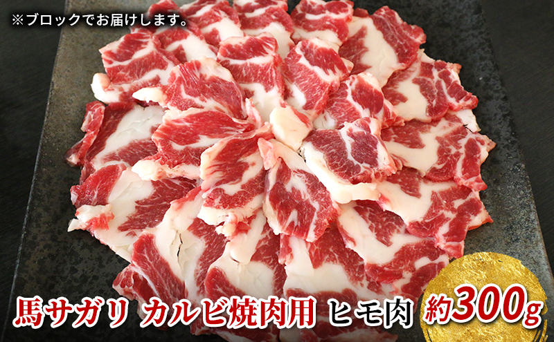 焼肉用 馬肉 サガリ カルビ ヒモ肉 約300g 焼き肉 やきにく ヤキニク BBQ バーベキュー 馬刺し 馬刺 馬 肉 お肉 冷凍 配送不可：離島 