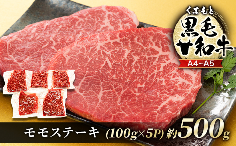 牛肉 A4～A5 くまもと 黒毛和牛 モモ ステーキ 約500g (100g×5p) 肉 お肉 ※配送不可：離島