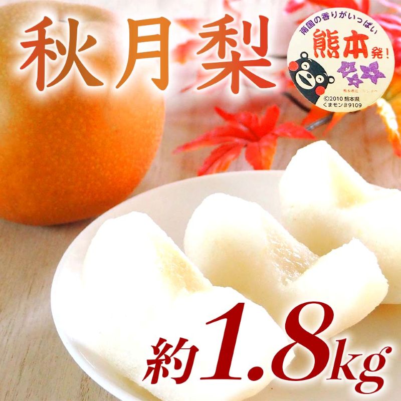 秋月梨 約1.8kg（5～8玉）【梨 なし 果物 フルーツ デザート 食後 熊本県産】※配送不可：離島