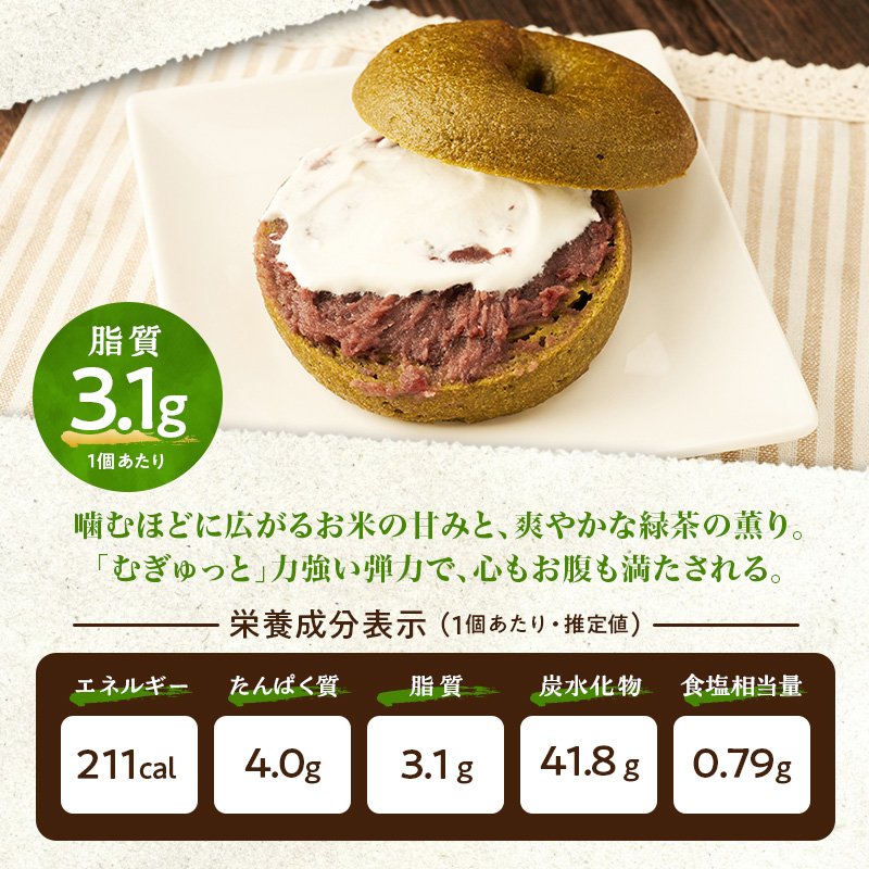 熊本県錦町 米粉の緑茶ベーグル 10個セット　米粉パン ベーグル 小麦粉不使用 グルテンフリー 米粉 緑茶 もっちり ずっしり おいしい 朝食 軽食 ティータイム おやつ 冷凍パン アレンジ