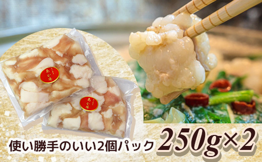 【定期便6回】熊本あか牛 白ホルモン 計3Kg (250g×2)×6回 冷凍真空パック【 熊本 熊本県産 あか牛 冷凍 真空 もつ鍋 ホルモン 焼き肉 】 041-0140