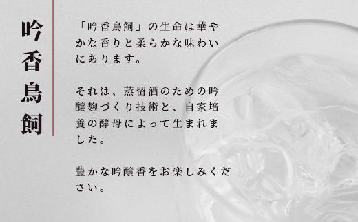 米焼酎 【吟香鳥飼 】25度 720ml 4本 セット 合計2880ml - 吟醸香 米焼酎 吟香 鳥飼 とりかい お酒 焼酎 酒 銘酒 蒸留酒 吟醸麹 084-0651
