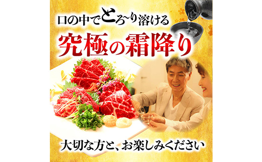 【国産】 熊本 馬刺し 極上の霜降り 食べ比べ セット 計500g 専用タレ付き 【 馬刺し 馬刺 バサシ お肉 肉 霜降り セット 食べ比べ 】 058-0684