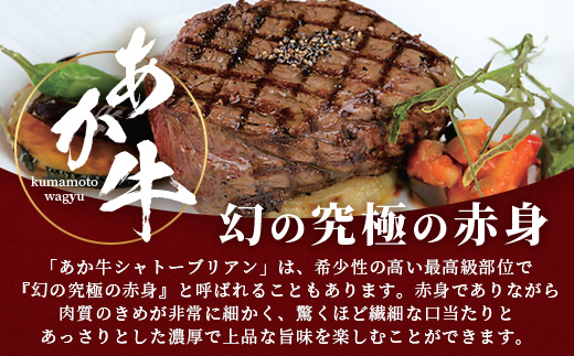 【年内お届け】「幻の究極の赤身」熊本県産 あか牛 極上 シャトーブリアン 計360g (120g×3枚)  ※12月18日～28日発送※ 最高級 シャトーブリアン ス テーキ 年内発送 年内配送 クリスマス 046-0661-R712