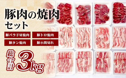 【定期便3回】牛・豚 ボリューム定期便 豚肉 計2.5kg ／ 訳あり 牛タン 計1kg ／ 豚肉 計3kg【 定期便 年3回 肉 豚肉 スライス 牛タン 厚切り牛タン 訳あり 不揃い 冷凍 小分け 】092-0004